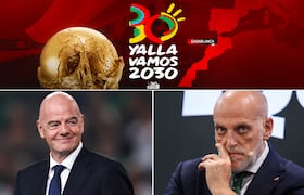 Gianni Infantino, président de la FIFA, et Javier Tebas, président de LaLiga