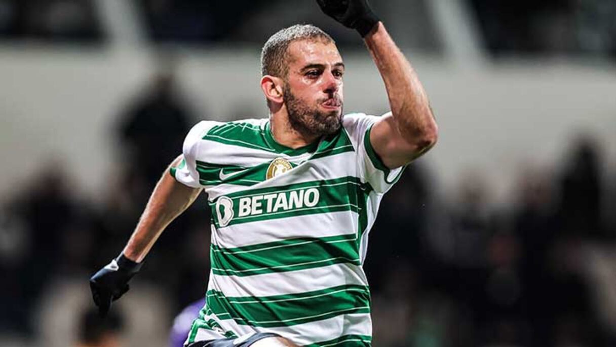 Islam Slimani, attaquant algérien du Stade Brestois.