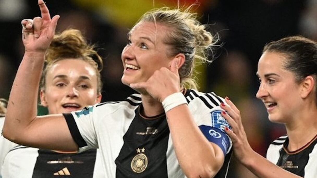 Alexandra Popp lors du match Maroc-Allemagne (6-0).
