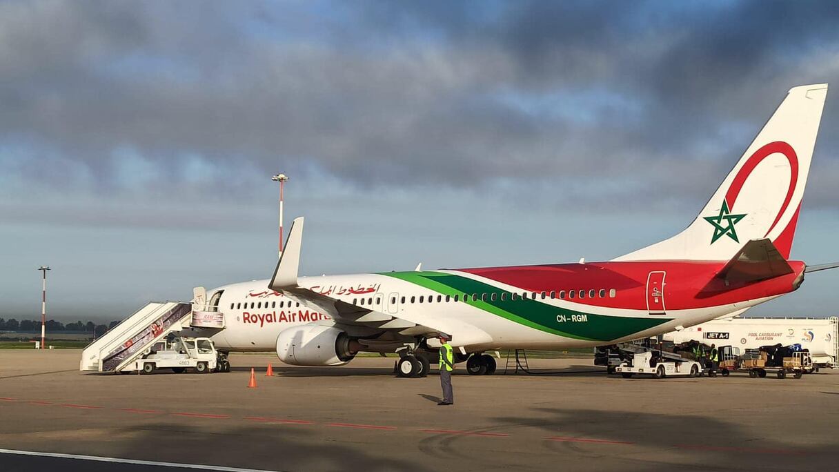 L'avion qui devait transporter l'équipe nationale U23 en Algérie pour participer au CHAN, le vendredi 13 janvier 2023 à l'aéroport Rabat-Salé.