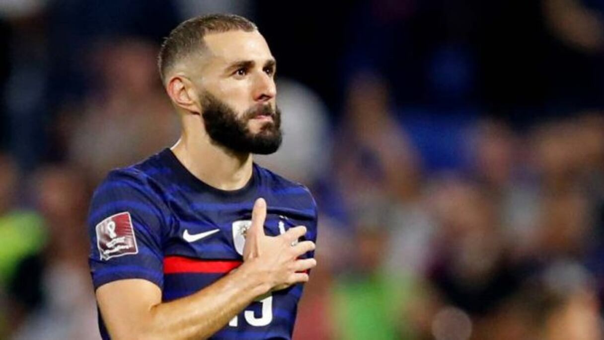 Karim Benzema avec l'équipe de France.