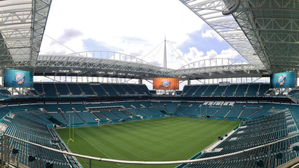 Le Hard Rock Stadium à Miami, Floride. Lieu de la finale de la Copa América à venir.
