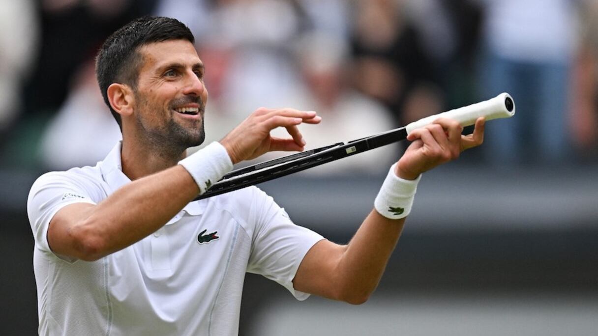 Novak Djokovic à Wimbledon 2024.