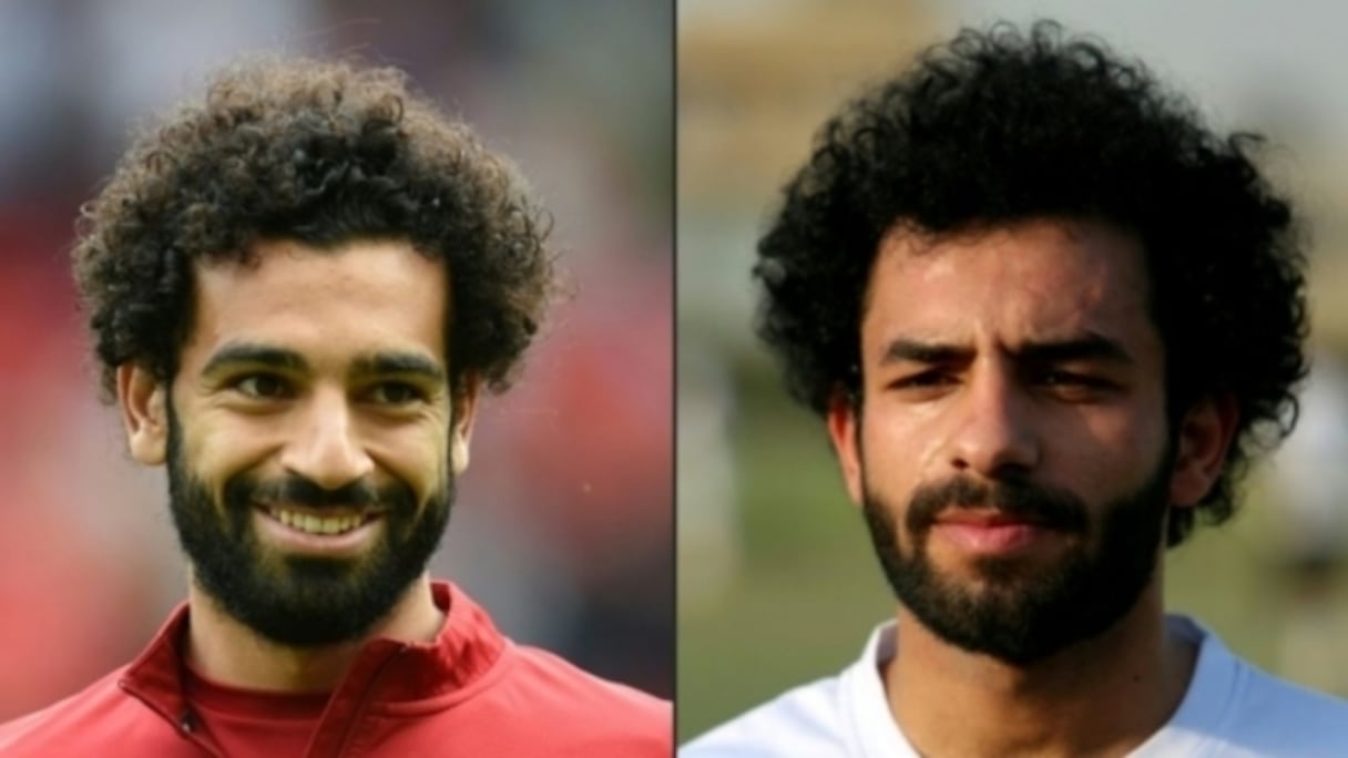 Le joueur égyptien Mohamed Salah et le joueur irakien Hussein Ali.