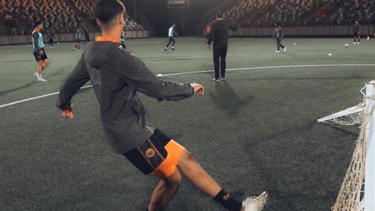 Séance d'entrainement de la La RS Berkane à Benghazi, le 29 mars 2024.