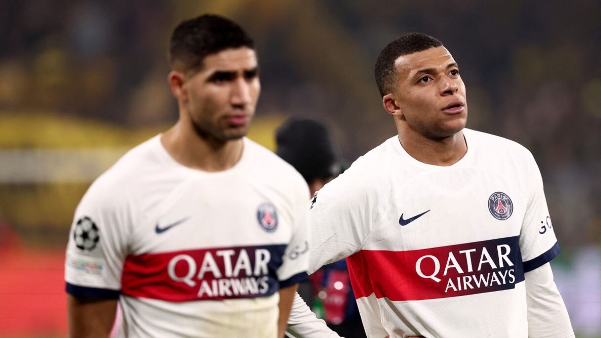 Kylian Mbappé et Achraf Hakimi.