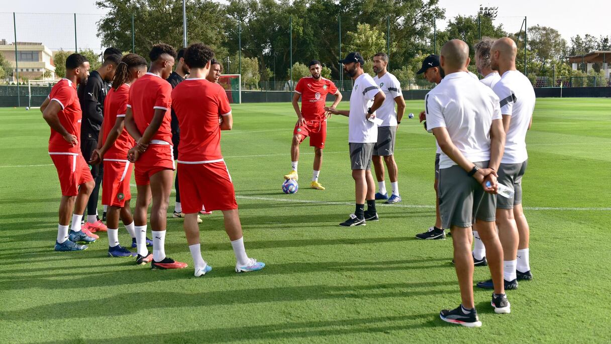 Entraînement de l'équipe nationale U23, le samedi 12 juillet 2024 au Complexe Mohammed VI de football.