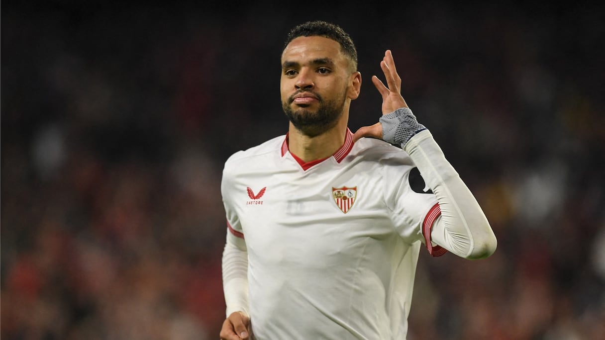 Youssef En-Nesyri, attaquant marocain de Séville FC.