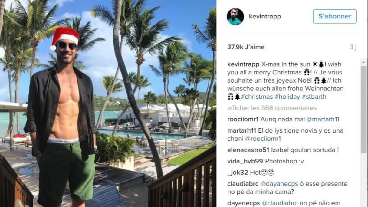 Kevin Trapp passe ses vacances à Saint-Barth avec sa compagne Izabel Goulart, l’ange brésilien de Victoria’s Secret.
