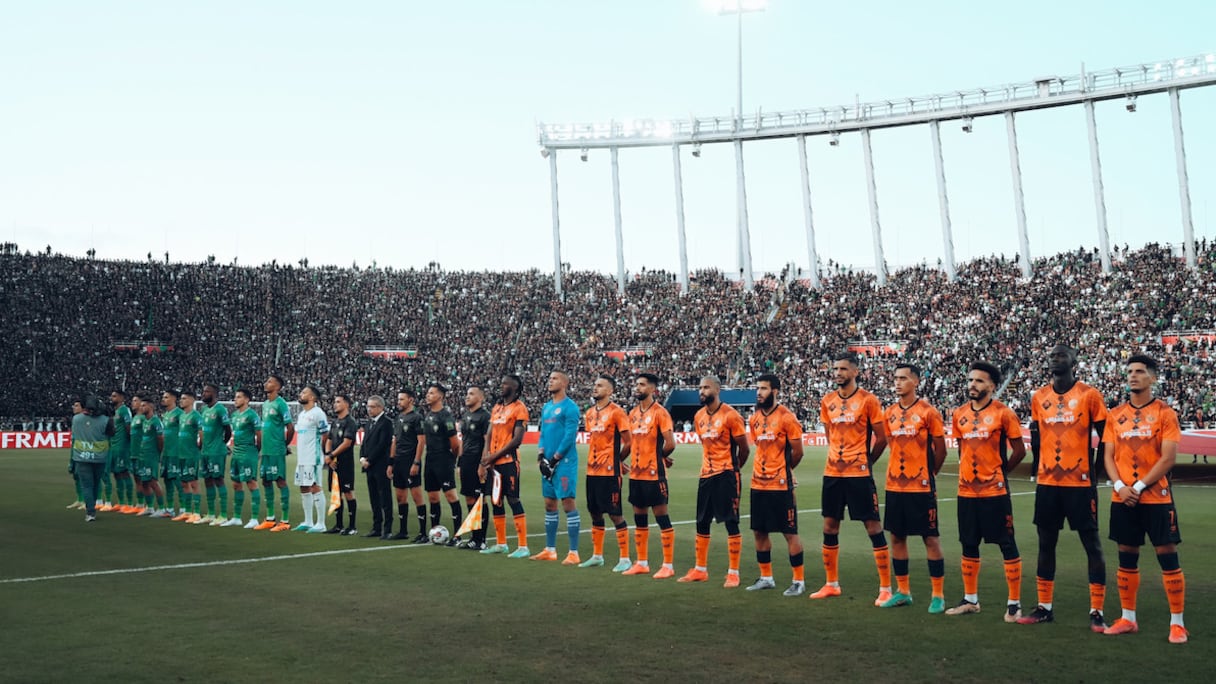 Les onze de départ de la RSB et du Raja en finale de la Coupe du Trône, le samedi 15 juillet 2023 au Complexe Moulay Abdellah.