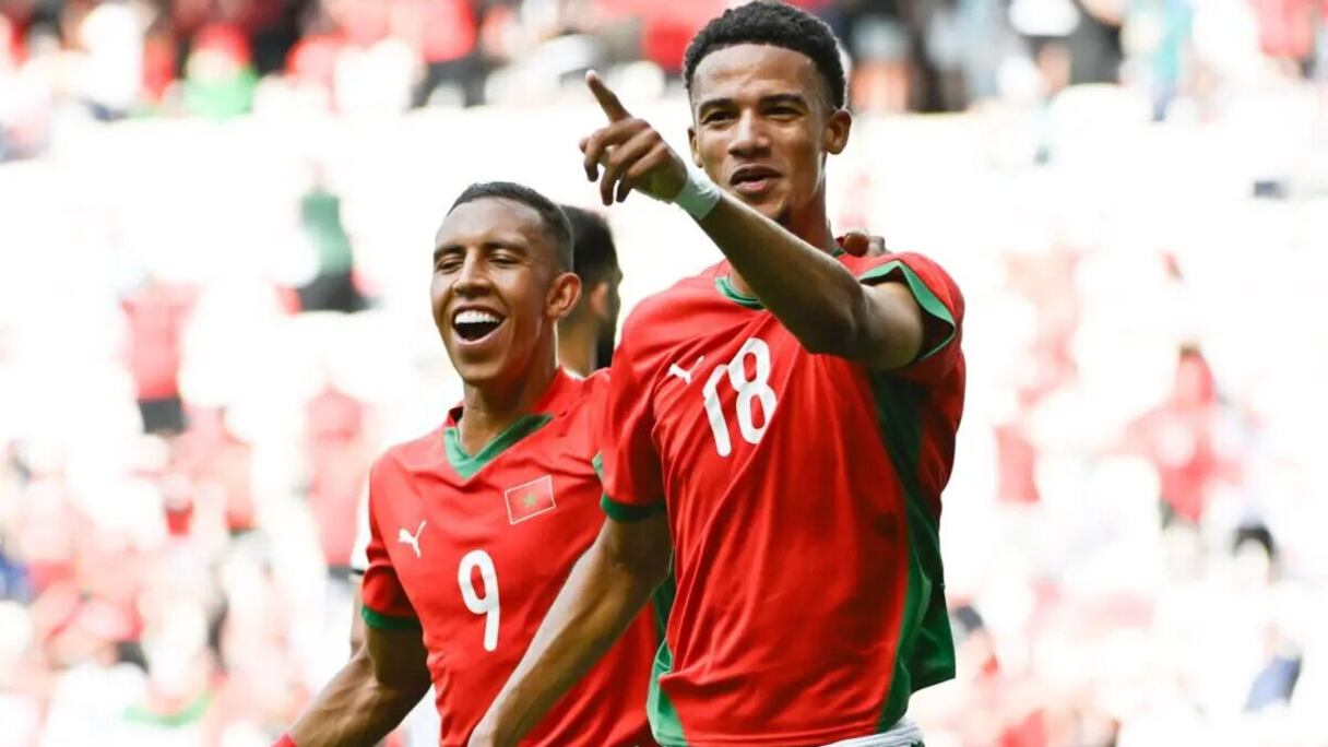 Amir Richardson avec les Lionceaux de l'Atlas U23 aux J0 2024.