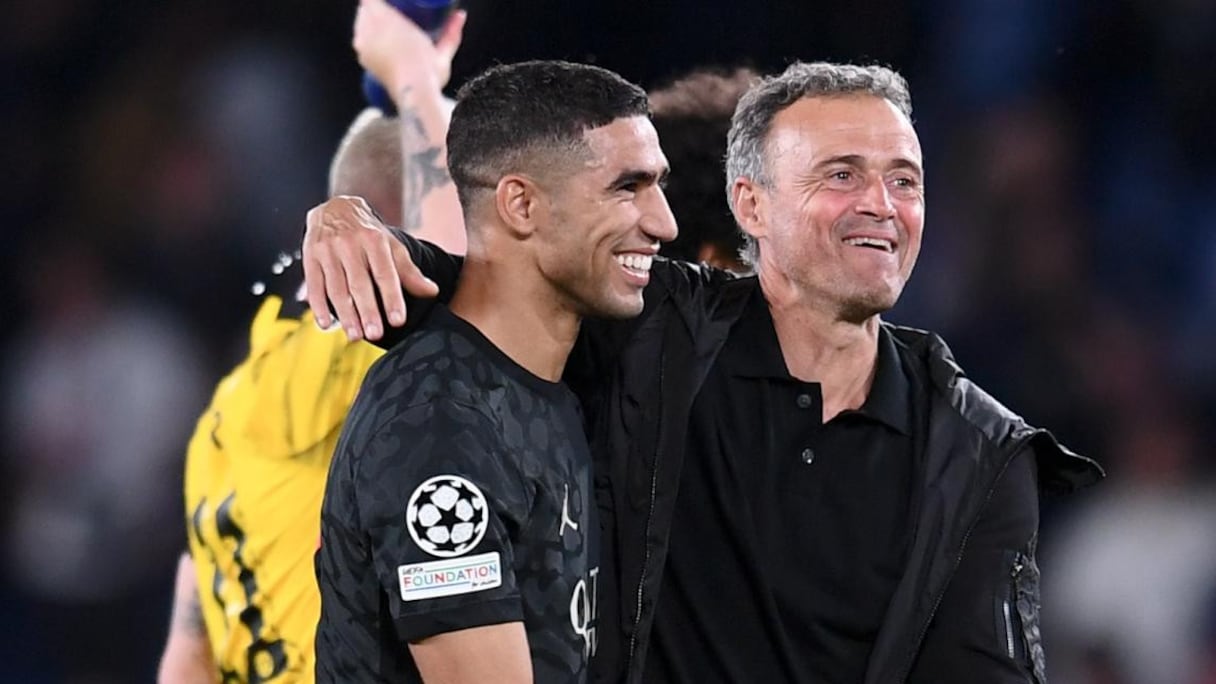Luis Enrique et Achraf Hakimi