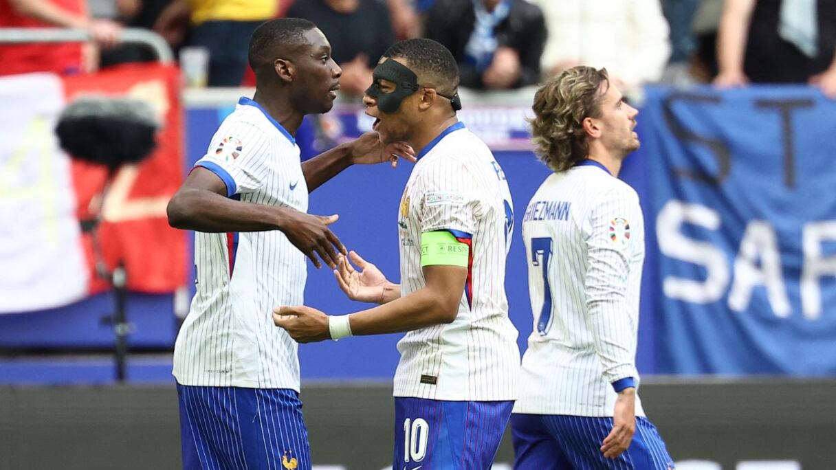 La joie des joueurs de l'équipe de France contre la Belgique, le lundi 1er juillet 2024.