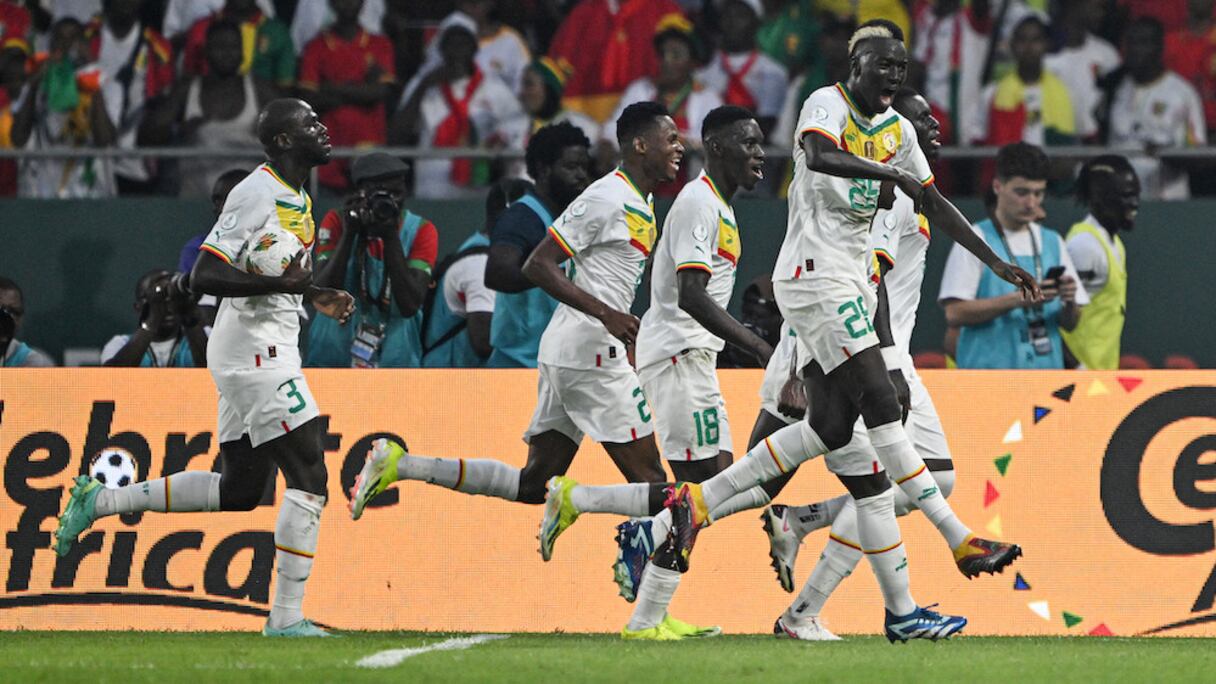 La joie des joueurs du Sénégal contre la Guinée, le mardi 23 janvier 2024.