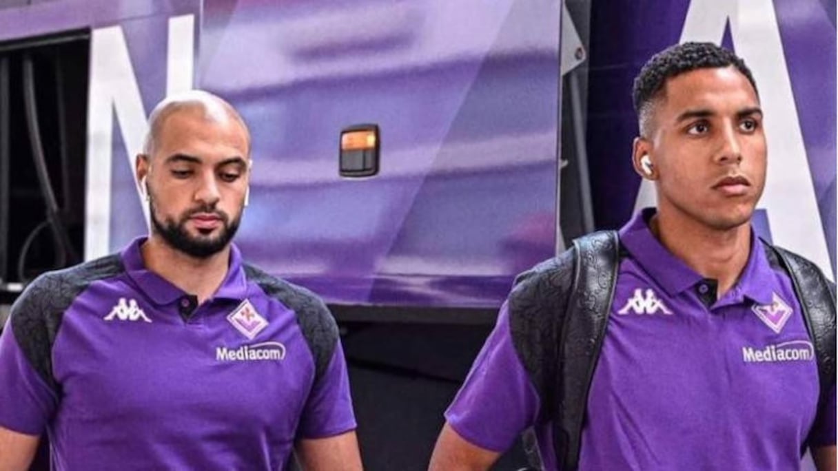 Sofyan Amrabat et Abdelhamid Sabiri sous le maillot de la Fiorentina