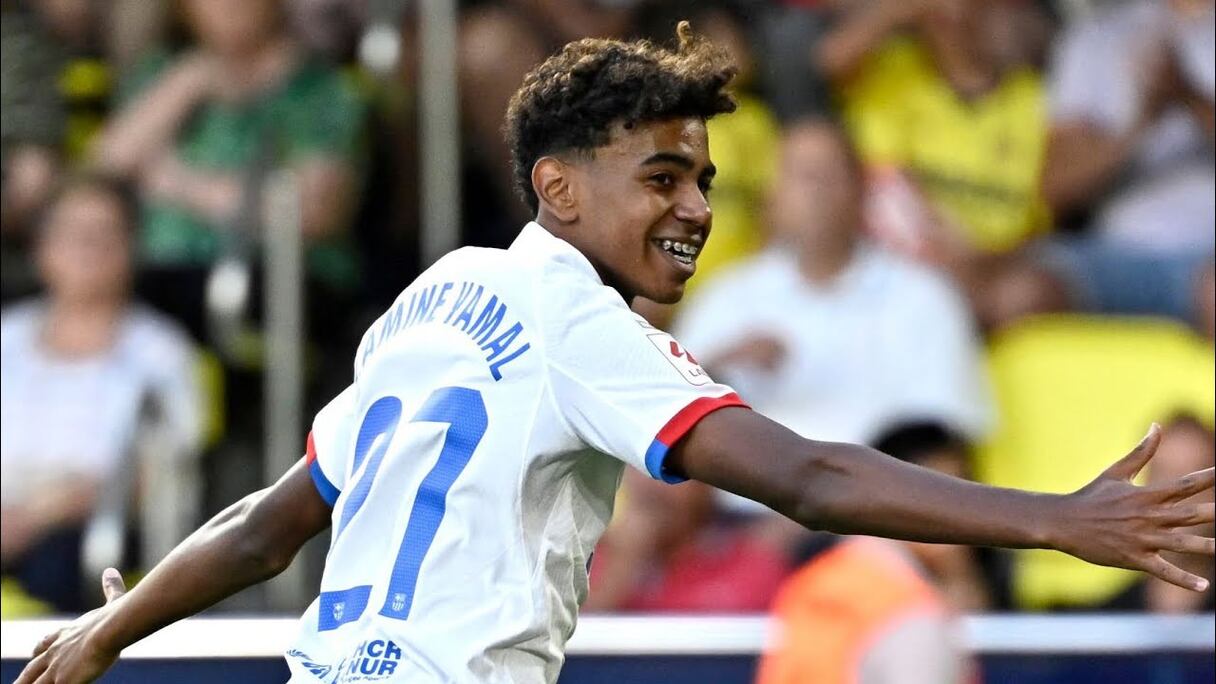 Lamine Yamal lors du match Villarreal-Barça, le 27 août 2023.