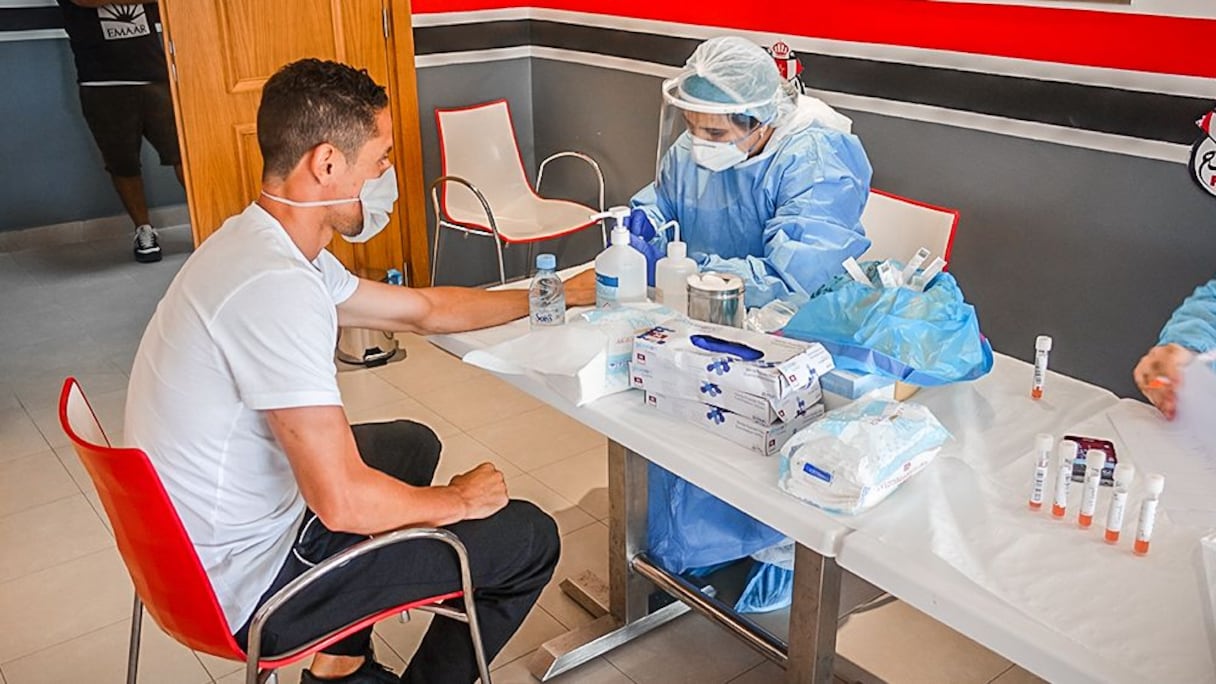 Les joueurs du FUS de Rabat ont passé les tests Covid-19, le jeudi 25 juin.
