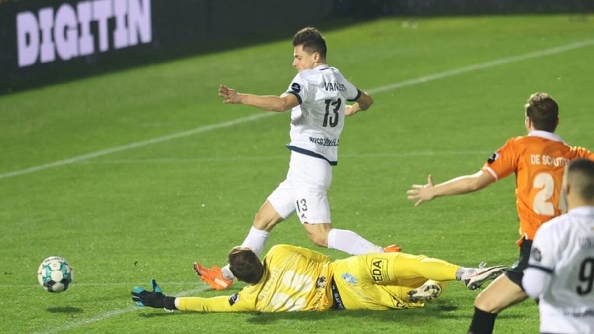 Dante Vanzeir, joueur de l'Union Saint-Gilloise (Belgique).