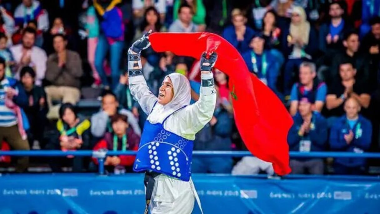 La taekwondoïste marocaine Fatima Ezzahra Aboufaras