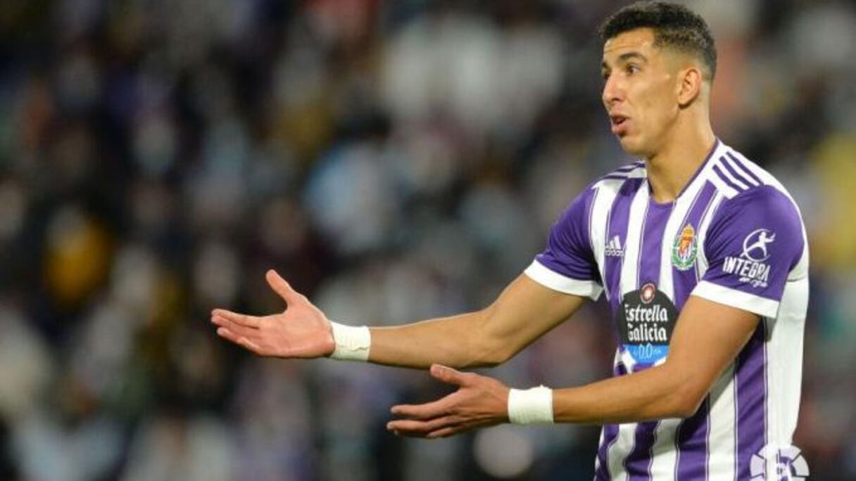 Jawad El Yamiq sous le maillot du Real Valladolid.