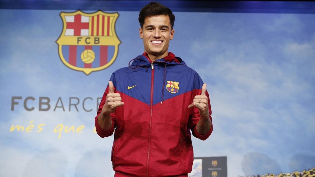 Philippe Coutinho: Liverpool - Barcelona, 120 (+40) millions d'euros.