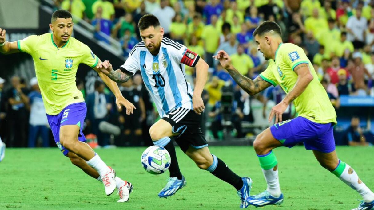 Lionel Messi face au Brésil.