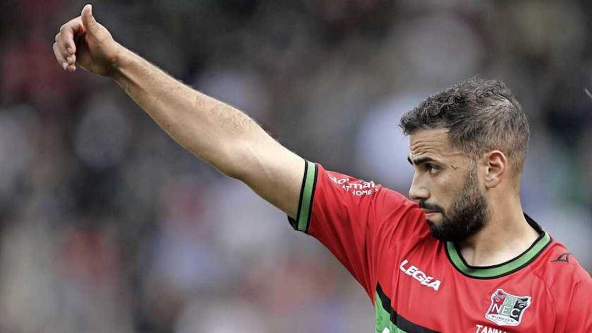 Oussama Tannane sous les couleurs de NEC Nimègue.