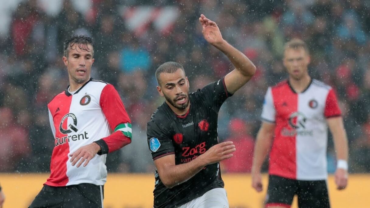 Oussama Tannane et son entraîneur à Utrecht, Dick Advocaat.