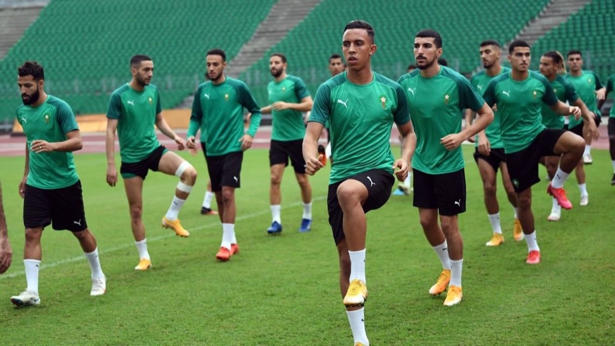 Entraînement des Lions de l'Atlas avant Centrafrique-Maroc, le lundi 17 novembre.