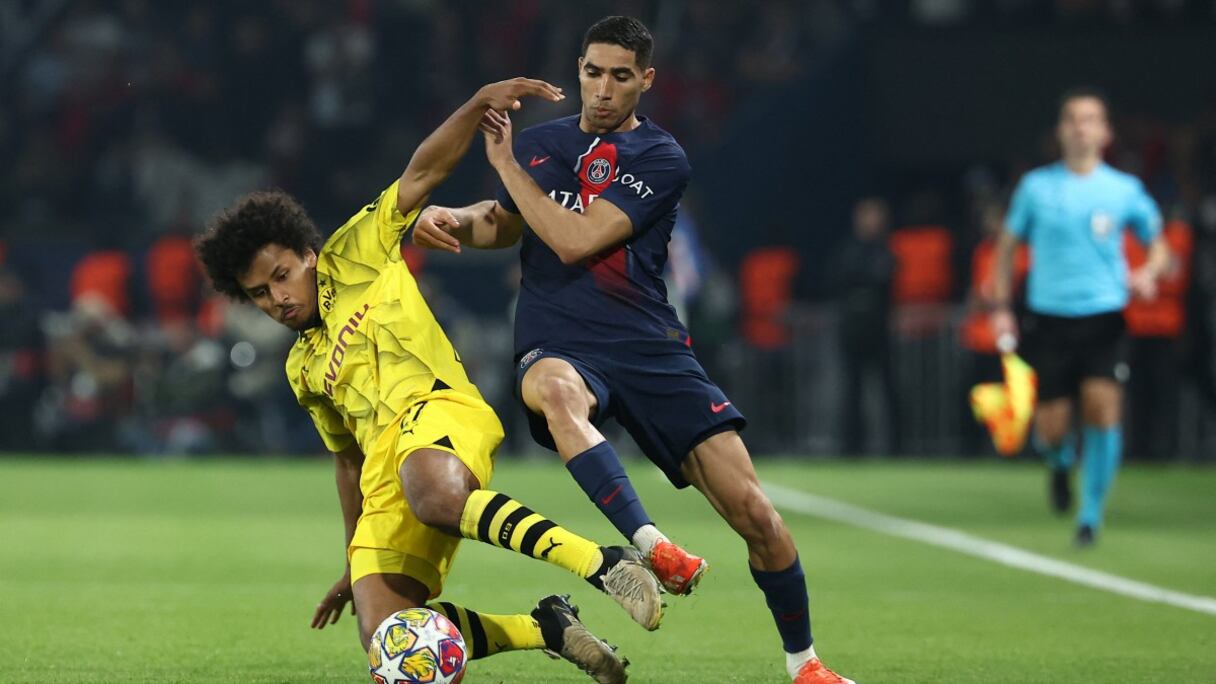 Achraf Hakimi contre le Borussia Dortmund, le mardi 7 mai 2024