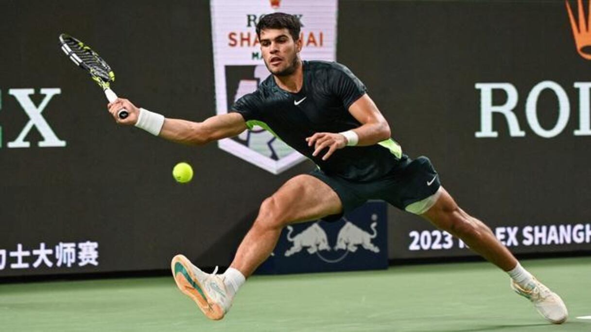 Carlos Alcaraz au au Masters 1000 de Shanghai.