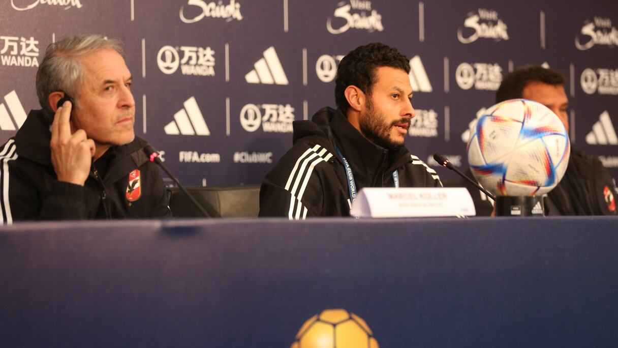 Marcel Koller, entraîneur d’Al Ahly, et Mohamed El Shenawy, gardien du club égyptien.