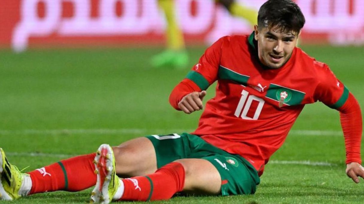 Brahim Diaz lors du match Maroc-Mauritanie (0-0), le 26 mars 2024 au Grand Stade d'Agadir.