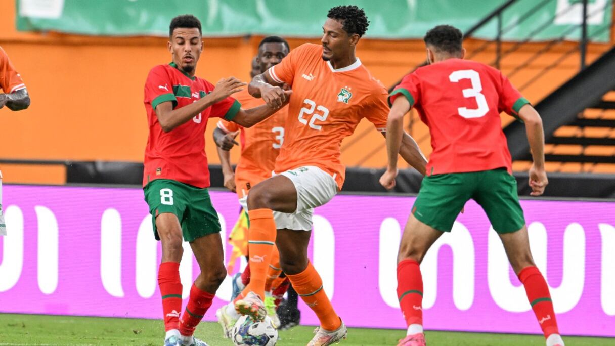 Sebastien Haller contre le Maroc.