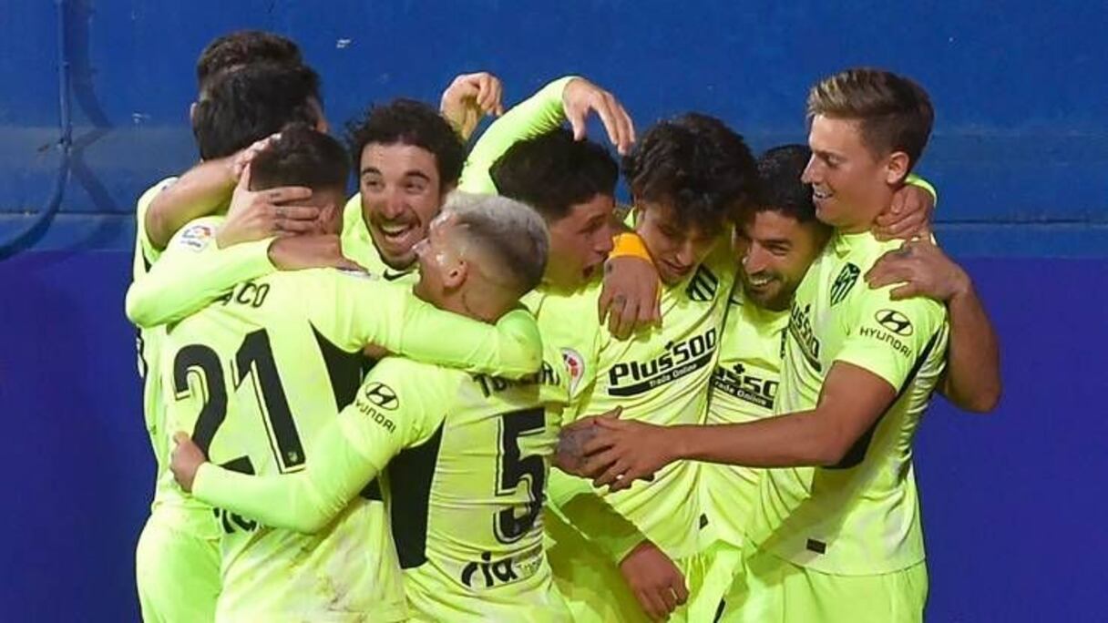 La joie des joueurs de l'Atlético Madrid.