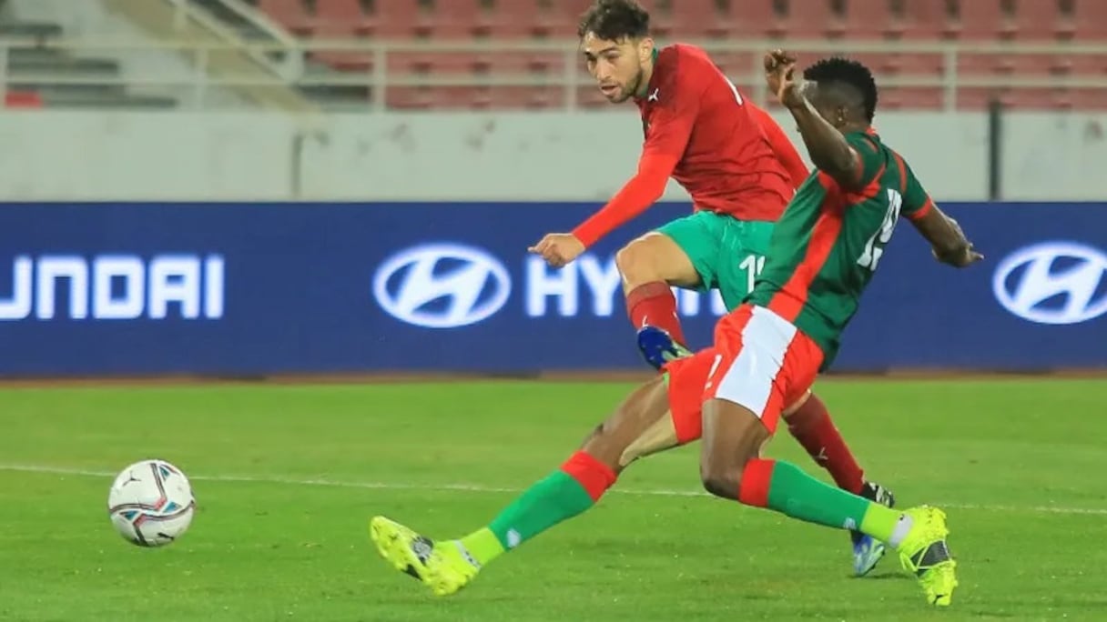 Munir El Haddadi avec l'équipe nationale.