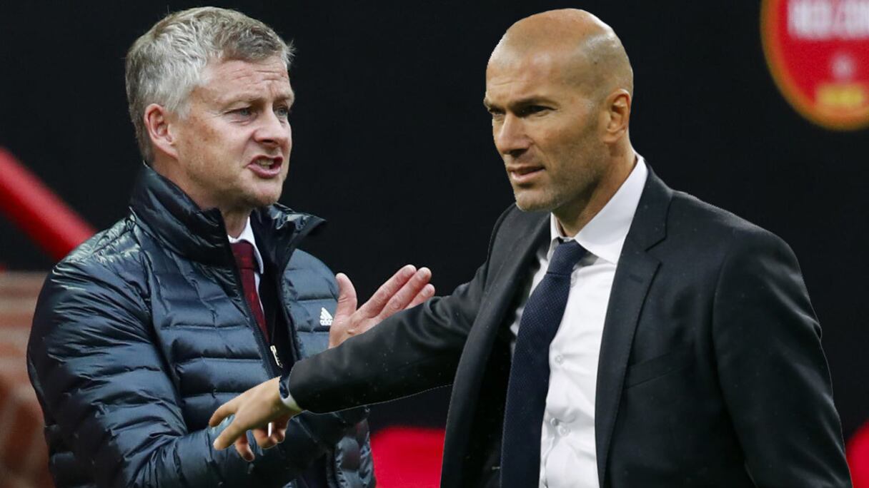 Ole Gunnar Solskjaer et Zinedine Zidane (Photomontage).