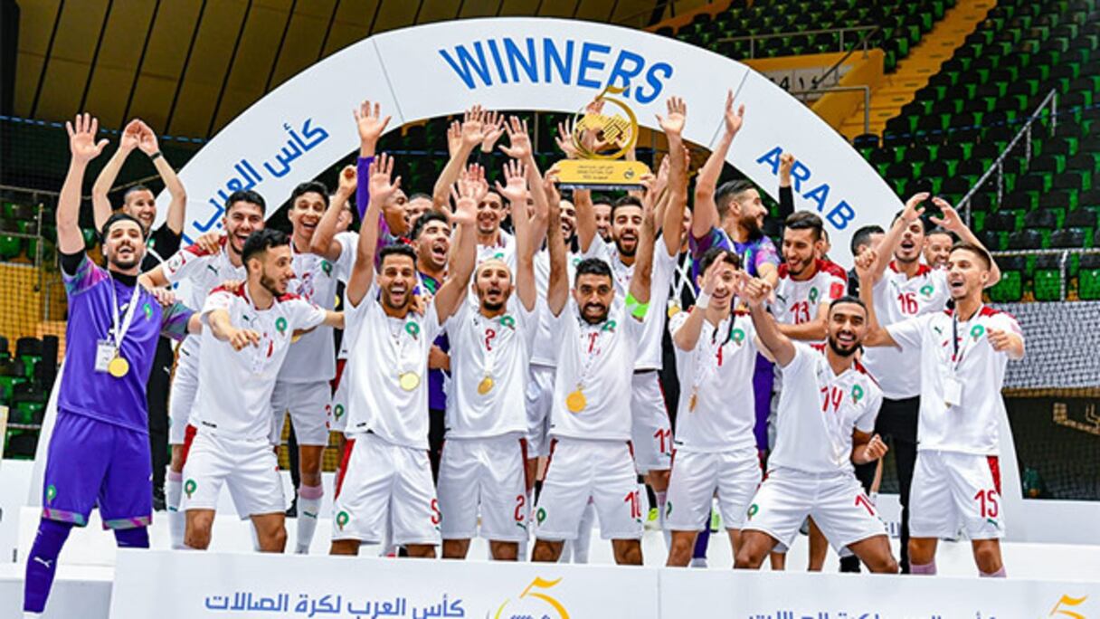 Les Lions de l'Atlas Futsal, vainqueurs de l'édition 2022 de la Coupe Arabe