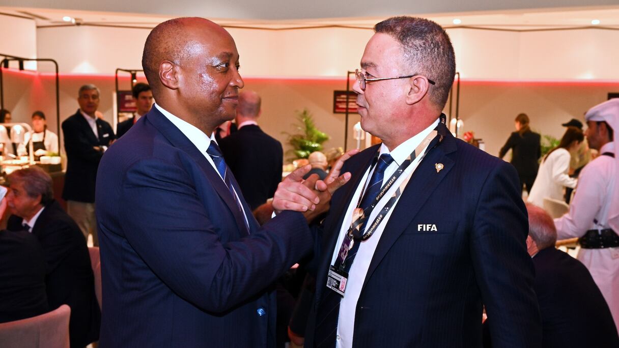 Patrice Motsepe et Fouzi Lekjaa.