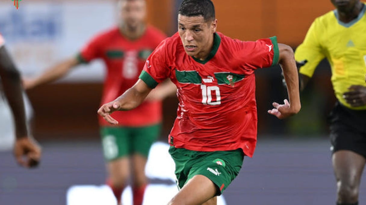 Amine Harit lors du match Côte d'Ivoire-Maroc, le 14 octobre 2023.