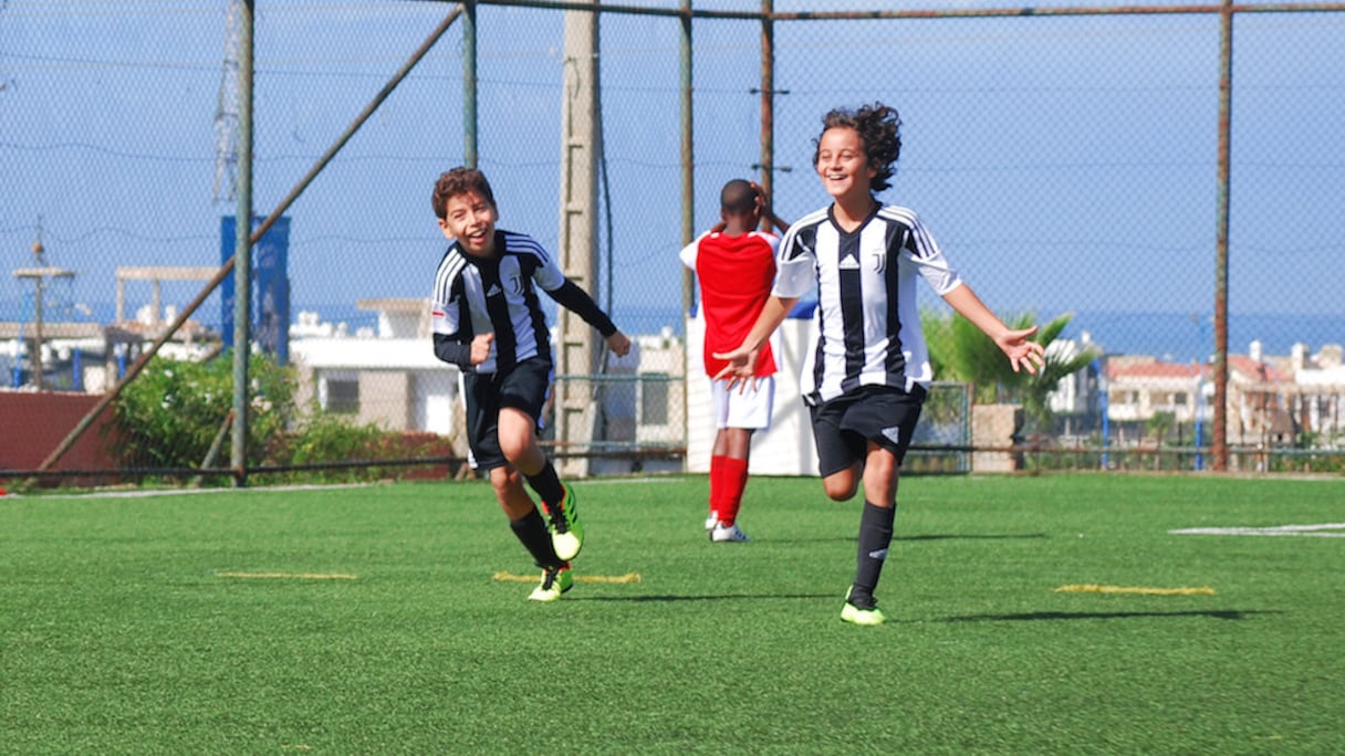 Des jeunes de la Juventus Academy Maroc.