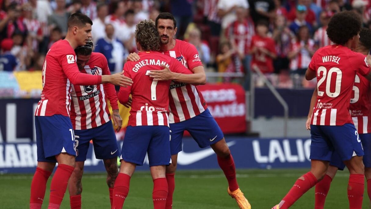Les joueurs de l' Atlético de Madrid.