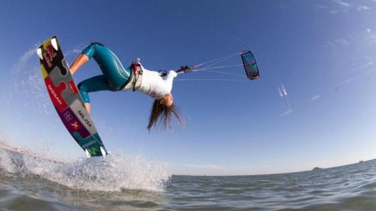 L'espagnole Gisela Pulido, dix fois championne du monde en Kitesurf