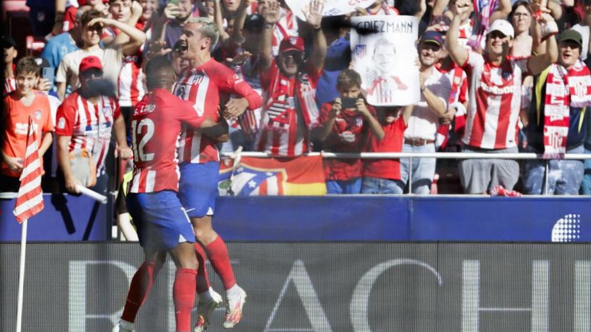 Antoine Griezmann a donné la victoire sur penalty à l'Atlético de Madrid face à la Real Sociedad (2-1), le 8 octobre 2023.