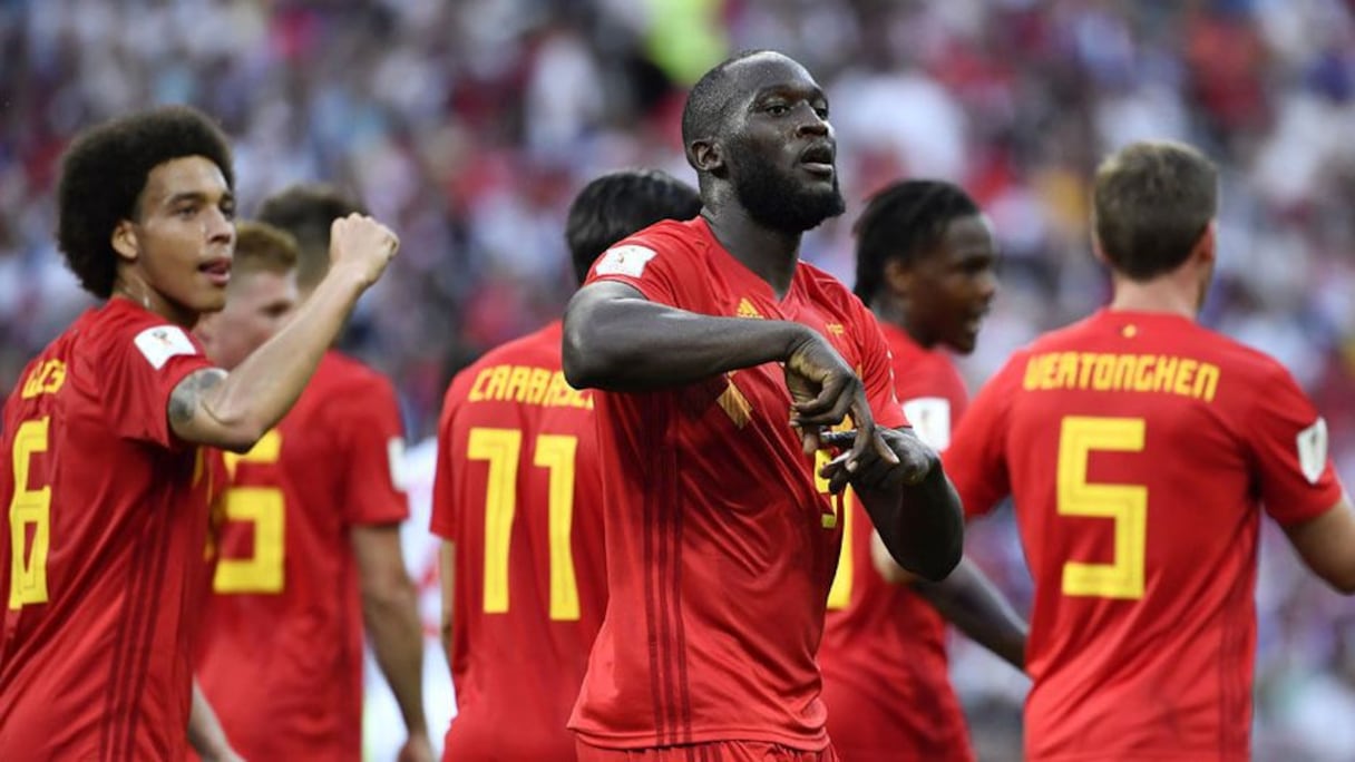 Des joueurs de l'équipe nationale belge de football.