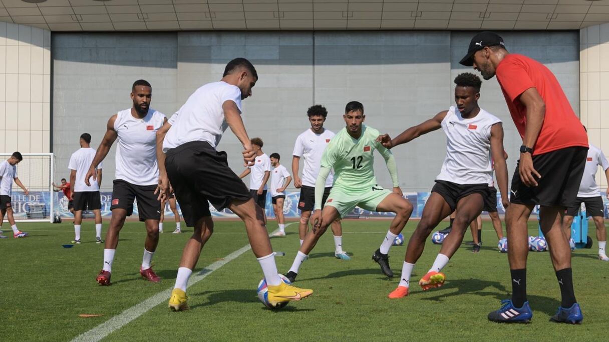 Les Lionceaux de l'Atlas lors du dernier entrainement ce lundi 29 juillet à Nice
