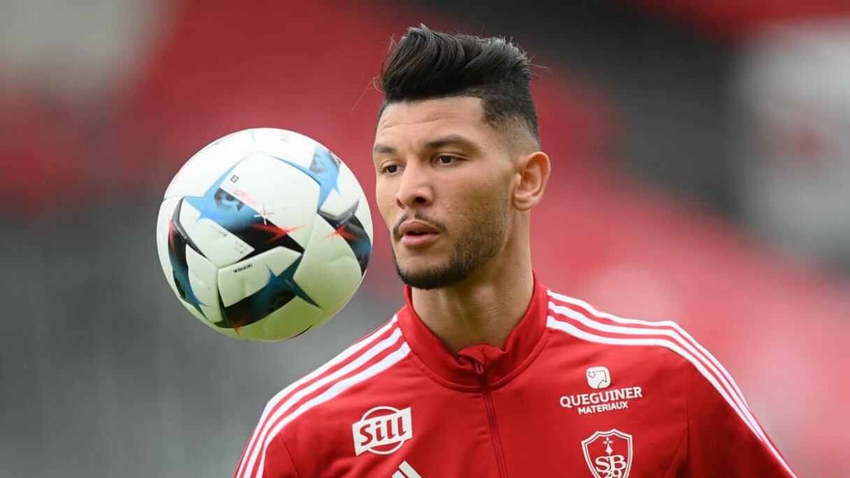 Achraf Dari, joueur marocain du Stade Brestois.