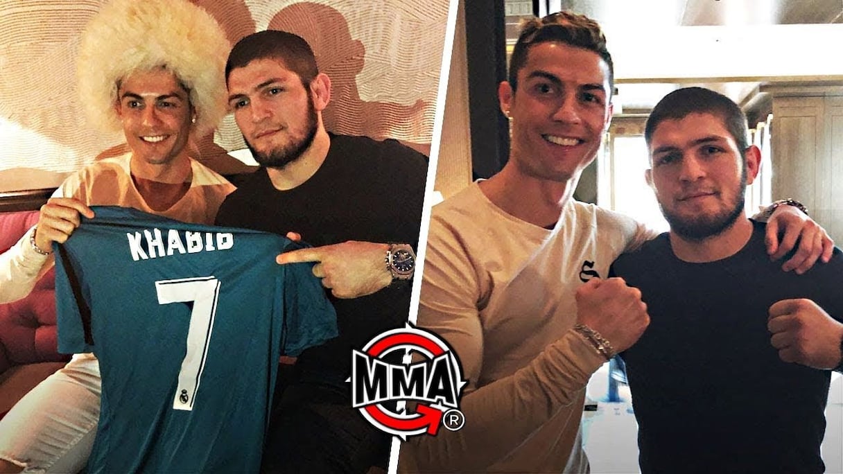 CR7 dans un octogone avec le champion russe de MMA, Khabib Nurmagomedov.