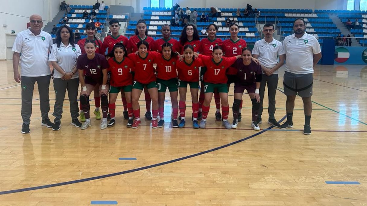 Les Lioncelles de l'Atlas de futsal U20.
