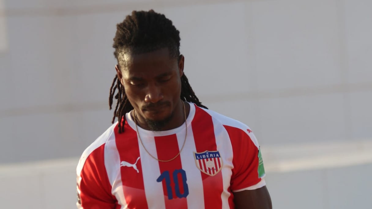 William Jebor, attaquant du Liberia.